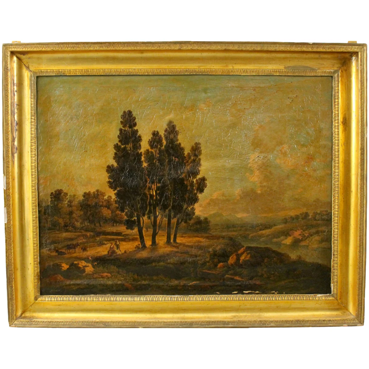 "Grande paesaggio con figure e armenti"
