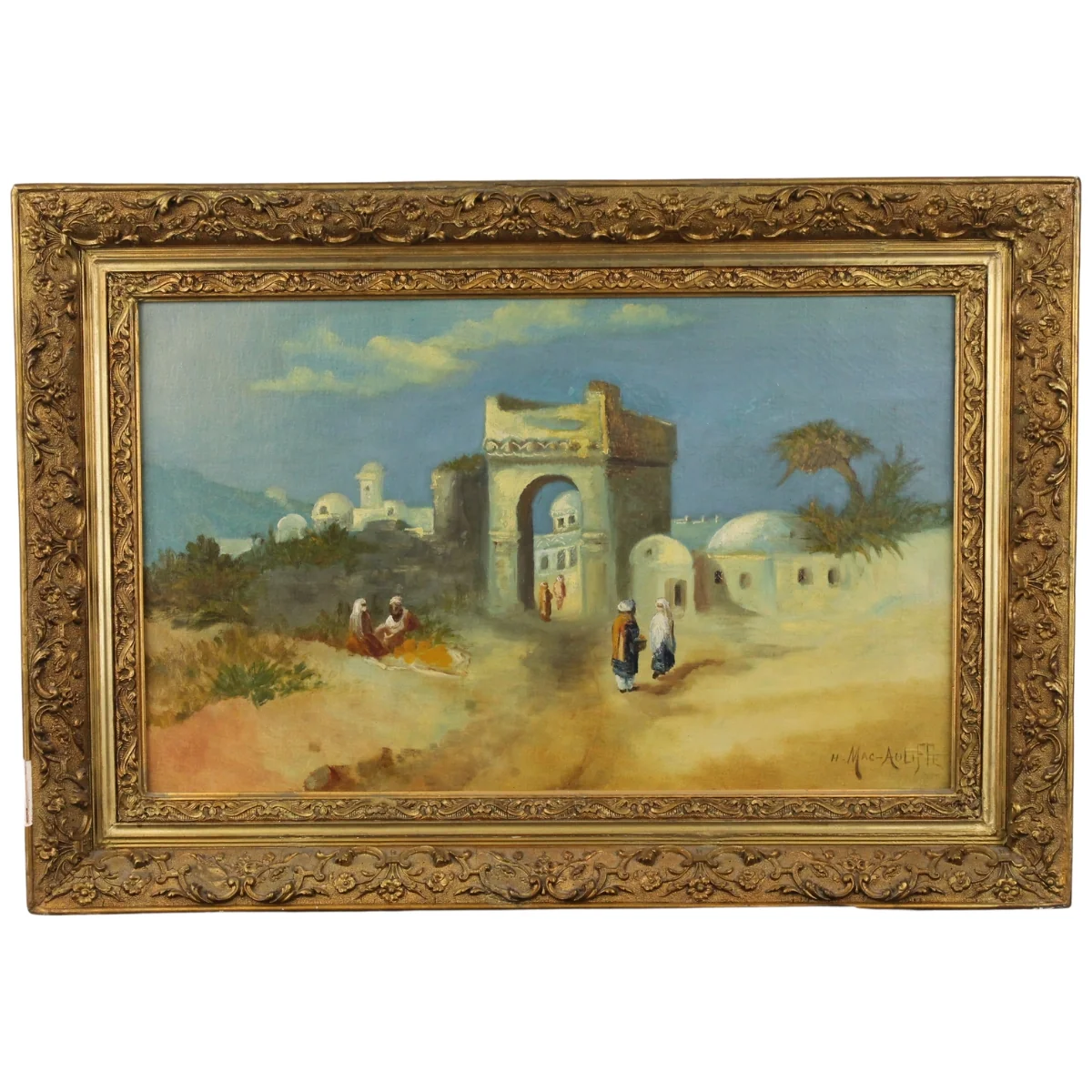 "Paesaggio orientale con città"