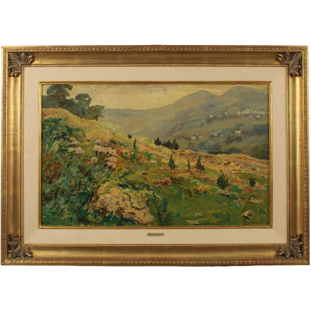Carlo Aimetti (1901/1980) "Paesaggio di montagna"