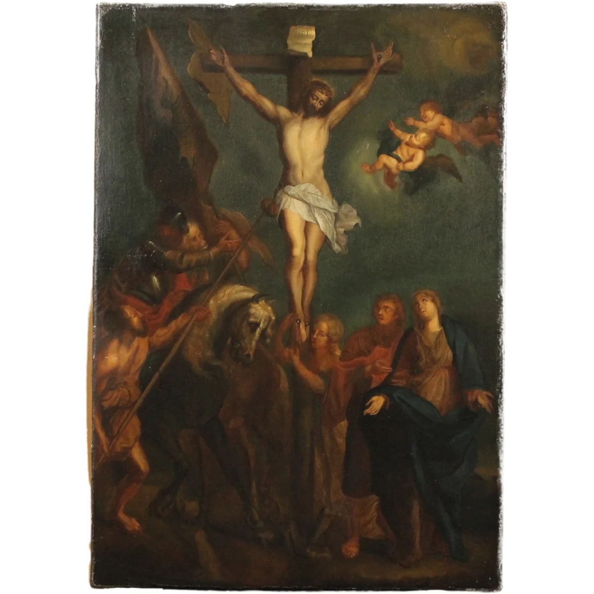 Scuola italiana della fine del secolo XVII "Crocifissione"