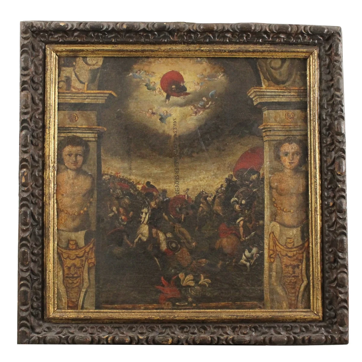 Pittore dell'Italia meridionale del secolo XVII "Scena di battaglia"