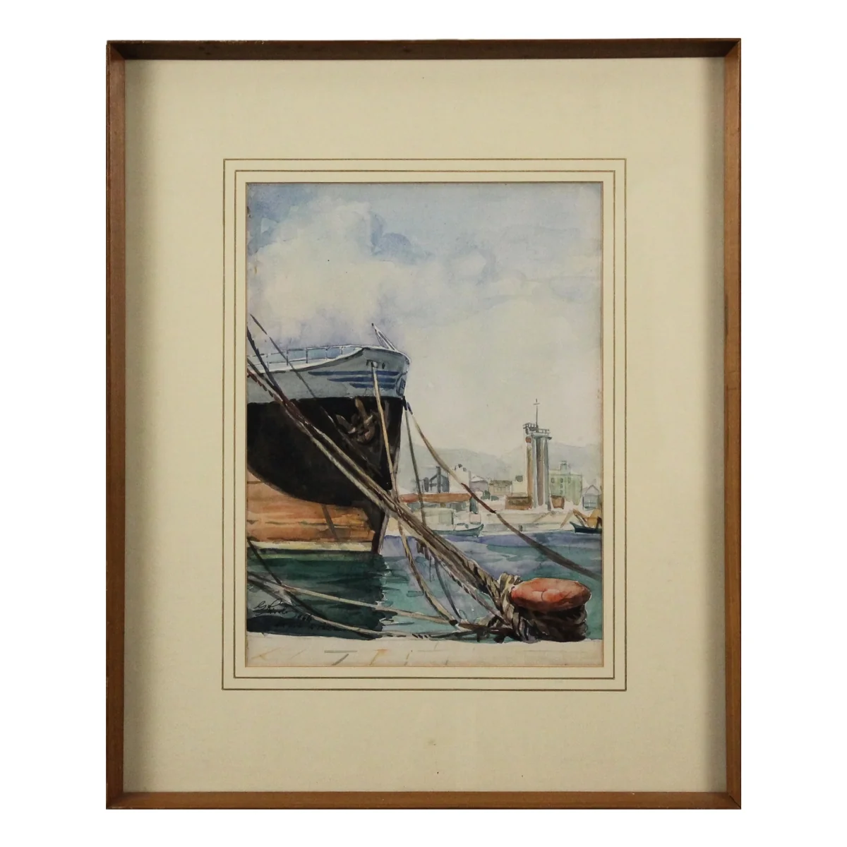 G. Rivolo (XX) "Nel porto di Palermo"