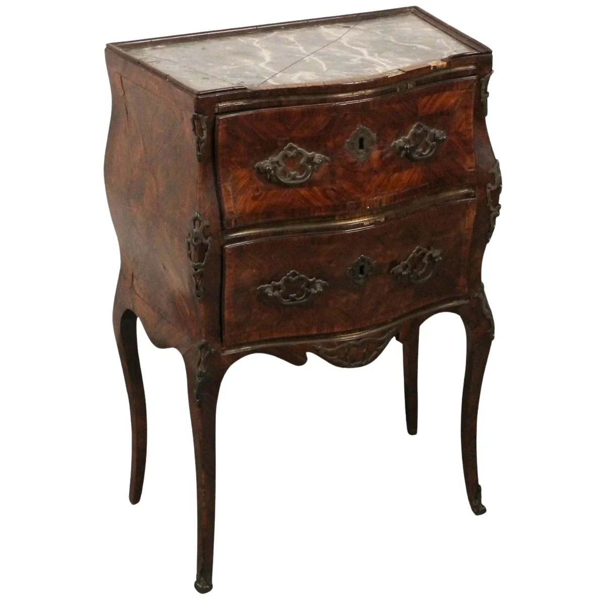Elegante comodino a due cassetti
