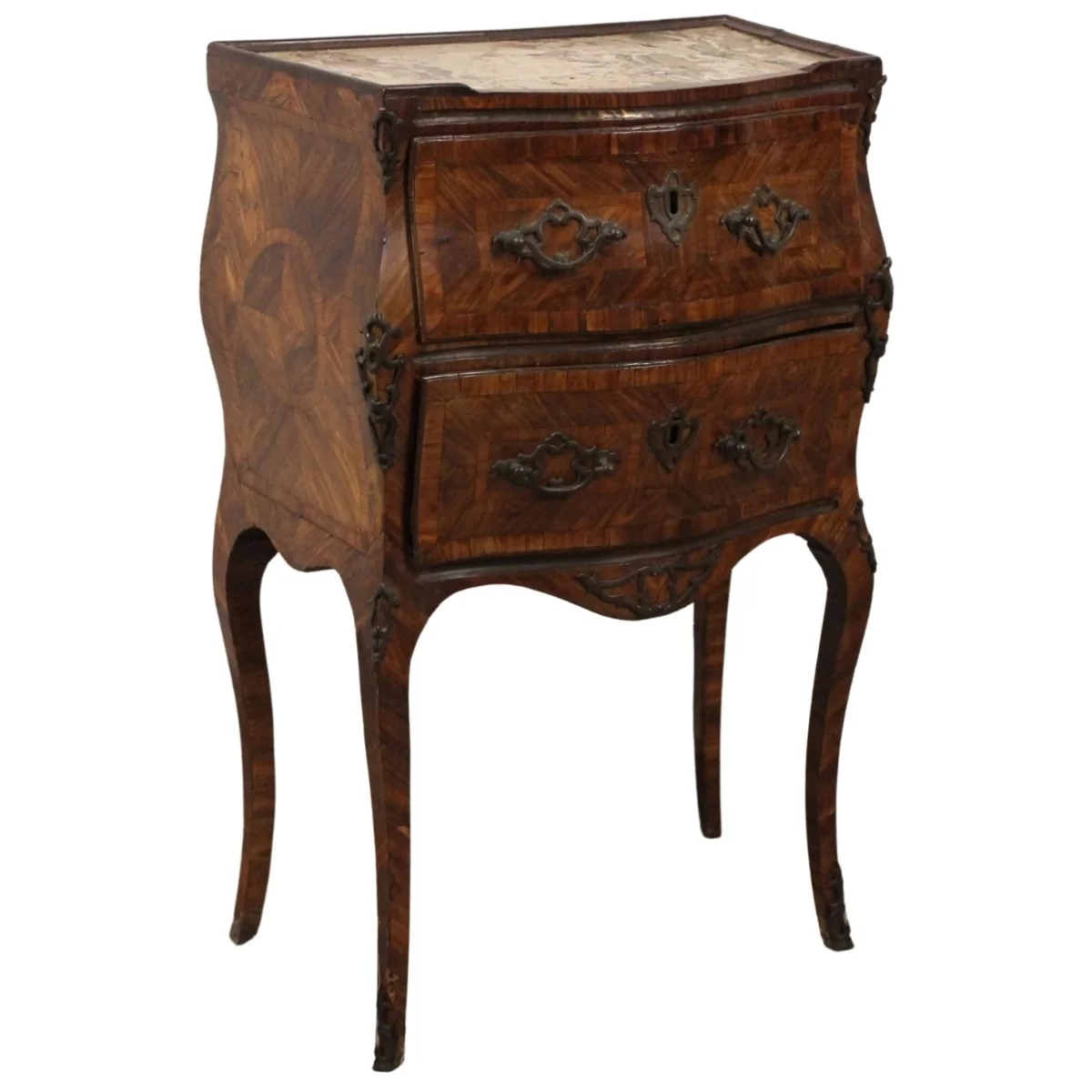 Elegante comodino a due cassetti