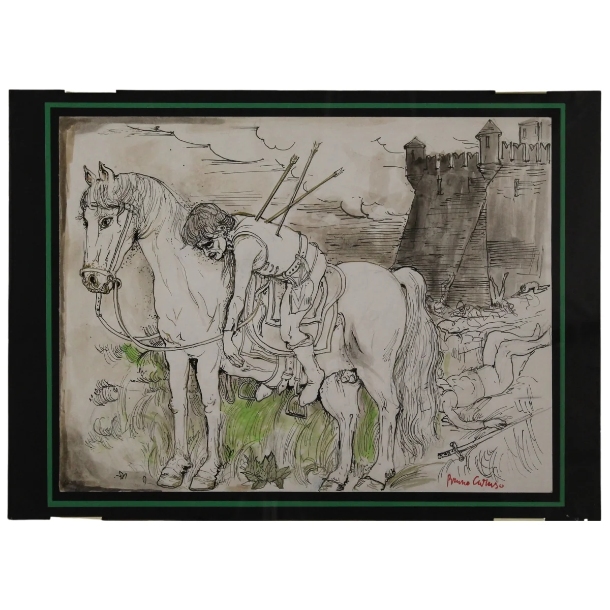 Bruno Caruso (1927/2018) "La fine del cavaliere"